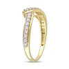 0.31 CT. T.W. Diamond Bypass Contour Anniversary Band in 10K Gold