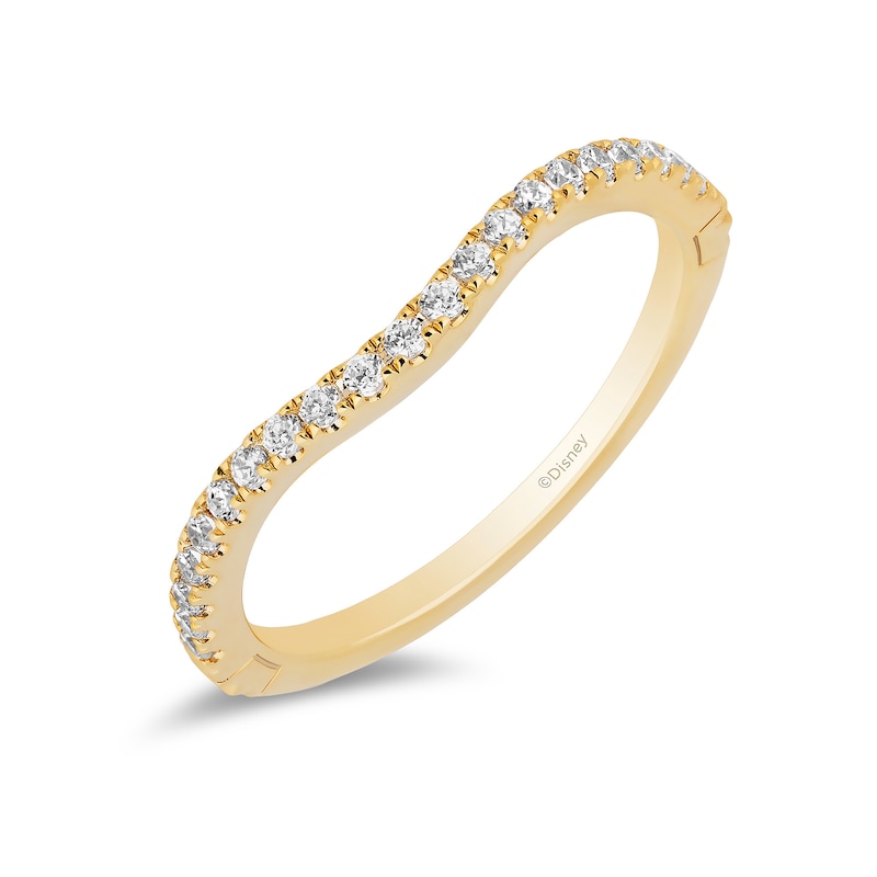Enchanted Disney Princess 0.20 CT. T.W. Diamond Contour Wedding Band in 14K Gold|Peoples Jewellers