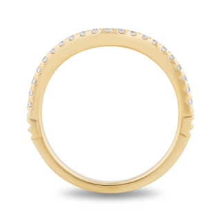 Enchanted Disney Princess 0.20 CT. T.W. Diamond Contour Wedding Band in 14K Gold