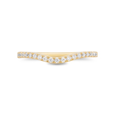 Enchanted Disney Princess 0.20 CT. T.W. Diamond Contour Wedding Band in 14K Gold