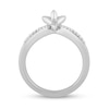 Thumbnail Image 2 of Enchanted Disney Elsa 0.145 CT. T.W. Diamond Flower Tiara Ring in Sterling Silver – Size 7