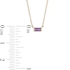 Thumbnail Image 3 of Baguette Amethyst Solitaire Necklace in 10K Gold
