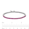 Thumbnail Image 3 of Lab-Created Ruby Tennis Bracelet in Sterling Silver - 7.25"