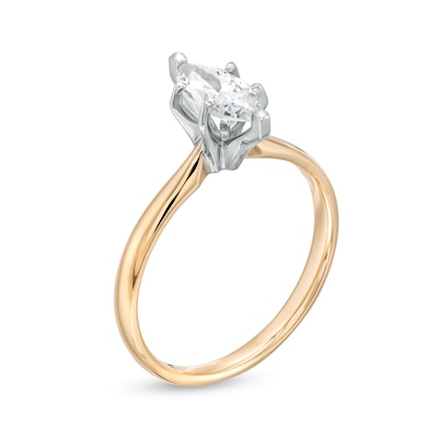 1.00 CT. Certified Marquise Diamond Solitaire Engagement Ring in 14K Gold (I/I1