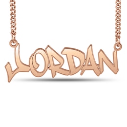 Men's Graffiti-Style Name Necklace (1 Line)