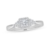 Thumbnail Image 0 of 0.45 CT. T.W. Princess-Cut Diamond Frame Tri-Sides Engagement Ring in 14K White Gold