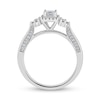 Thumbnail Image 2 of 0.45 CT. T.W. Princess-Cut Diamond Frame Tri-Sides Engagement Ring in 14K White Gold