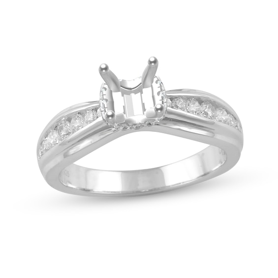 0.45 CT. T.W. Diamond Semi-Mount in 14K White Gold