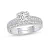 0.97 CT. T.W. Diamond Scallop Edge Frame Bridal Set in 14K White Gold