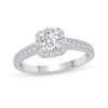 Thumbnail Image 3 of 0.97 CT. T.W. Diamond Scallop Edge Frame Bridal Set in 14K White Gold