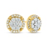 0.50 CT. T.W. Composite Diamond Frame Stud Earrings in 10K Gold