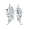 Thumbnail Image 0 of 0.25 CT. T.W. Diamond Angel Wings Stud Earrings in 14K White Gold