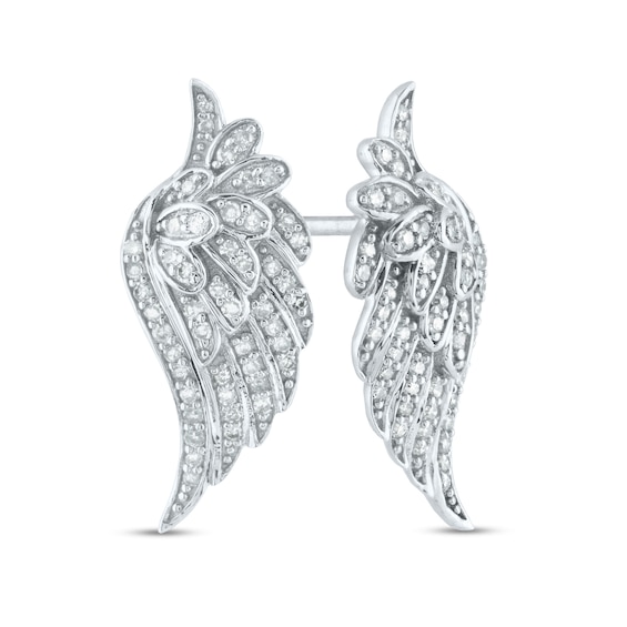 0.25 CT. T.W. Diamond Angel Wings Stud Earrings in 14K Gold