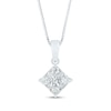 Thumbnail Image 0 of 0.50 CT. T.W. Composite Diamond Tilted Square Pendant in 10K White Gold