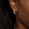 Thumbnail Image 1 of 4.0mm Cushion-Cut Citrine Inside-Out Hoop Earrings in 10K Gold