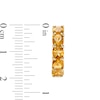 Thumbnail Image 2 of 4.0mm Cushion-Cut Citrine Inside-Out Hoop Earrings in 10K Gold