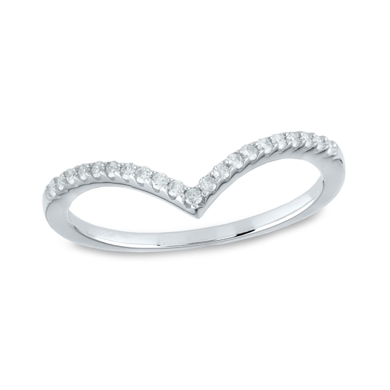 0.15 CT. T.W. Diamond Chevron Band in 14K Gold