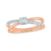 0.25 CT. T.W. Diamond Crossover Ring in 10K Rose Gold