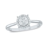 Thumbnail Image 0 of 0.21 CT. T.W. Composite Diamond Frame Ring in 14K White Gold