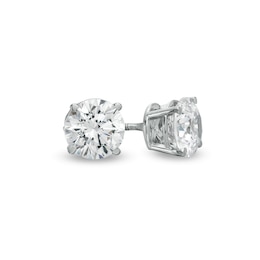 2.00 CT. T.W. Diamond Solitaire Stud Earrings in 10K White Gold