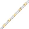 Thumbnail Image 0 of 1.00 CT. T.W. Diamond Alternating "X" Line Bracelet in 10K Two-Tone Gold