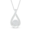 Thumbnail Image 0 of 0.50 CT. T.W. Composite Diamond Looped Pendant in 10K White Gold