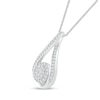 Thumbnail Image 1 of 0.50 CT. T.W. Composite Diamond Looped Pendant in 10K White Gold