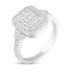 Thumbnail Image 1 of 0.50 CT. T.W. Composite Diamond Double Rectangular Frame Ring in 10K White Gold