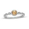 Thumbnail Image 0 of 4.0mm Citrine and 0.04 CT. T.W. Diamond Marquise Ring in 10K White Gold