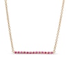 Thumbnail Image 0 of Ruby Bar Necklace in 10K Gold