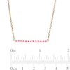 Ruby Bar Necklace in 10K Gold