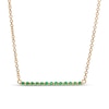 Thumbnail Image 0 of Emerald Bar Necklace in 10K Gold