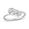 Thumbnail Image 0 of 0.09 CT. T.W. Composite Diamond Heart Trio Promise Ring in Sterling Silver