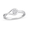 Thumbnail Image 0 of 0.07 CT. T.W. Composite Diamond Loop Promise Ring in Sterling Silver