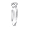 Thumbnail Image 2 of 0.07 CT. T.W. Composite Diamond Loop Promise Ring in Sterling Silver