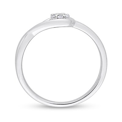 0.07 CT. T.W. Composite Diamond Loop Promise Ring in Sterling Silver