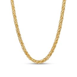 3.0mm Diamond-Cut Spiga Chain Necklace in Hollow 14K Gold - 22&quot;