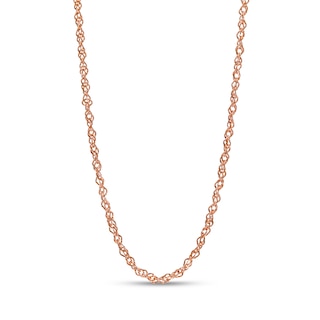 1.15mm Perfectina Chain Necklace in Solid 14K Rose Gold - 16"