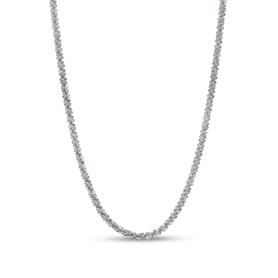 1.25mm Sparkle Chain Necklace in Hollow 14K White Gold - 18"