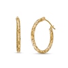 Thumbnail Image 1 of 20.0mm Diamond-Cut Inside-Out Tube Hoop Earrings in 14K Gold