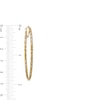 Thumbnail Image 2 of 50.0mm Diamond-Cut Inside-Out Tube Oval Hoop Earrings in 14K Gold