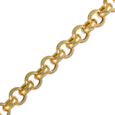 6.8mm Rolo Chain Bracelet in Hollow 14K Gold - 8"