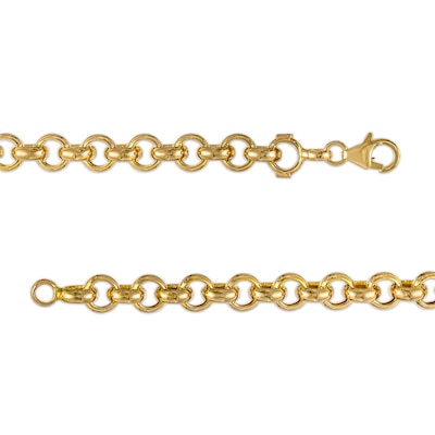 6.8mm Rolo Chain Bracelet in Hollow 14K Gold - 8"