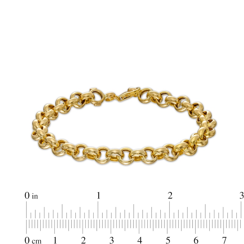 6.8mm Rolo Chain Bracelet in Hollow 14K Gold - 8"|Peoples Jewellers