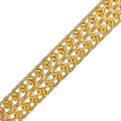 12.3mm Sedusa Link Chain Bracelet in Hollow 14K Gold - 8"