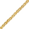 Thumbnail Image 1 of 4.15mm Interlocking Triple Row Link Chain Bracelet in Hollow 14K Gold - 7.25&quot;