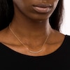 Diamond-Cut Bead Alternating Curved Bar Necklace in 14K Tri-Tone Gold - 17"