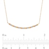 Diamond-Cut Bead Alternating Curved Bar Necklace in 14K Tri-Tone Gold - 17"