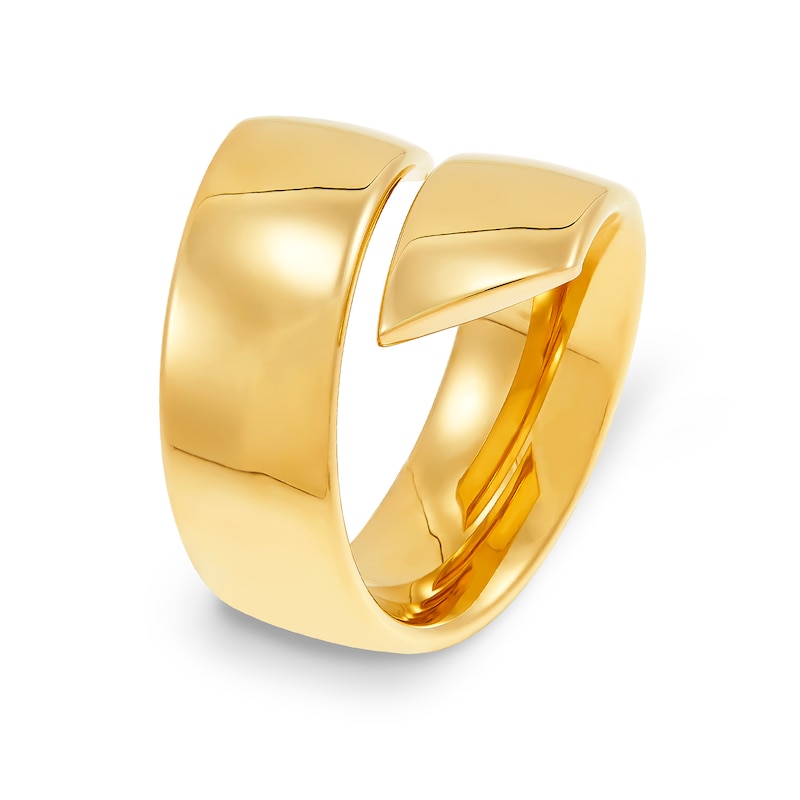 Bypass Bold Ribbon Wrap Ring in 10K Gold - Size 8