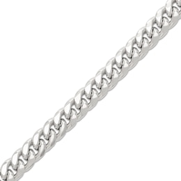 Men's 7.4mm Cuban Curb chain Necklace in Hollow 10K White Gold - 22&quot;